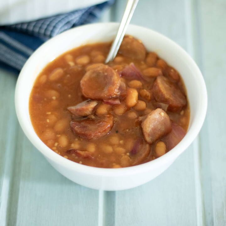 BBQ Baked Beans with Smoked Sausage