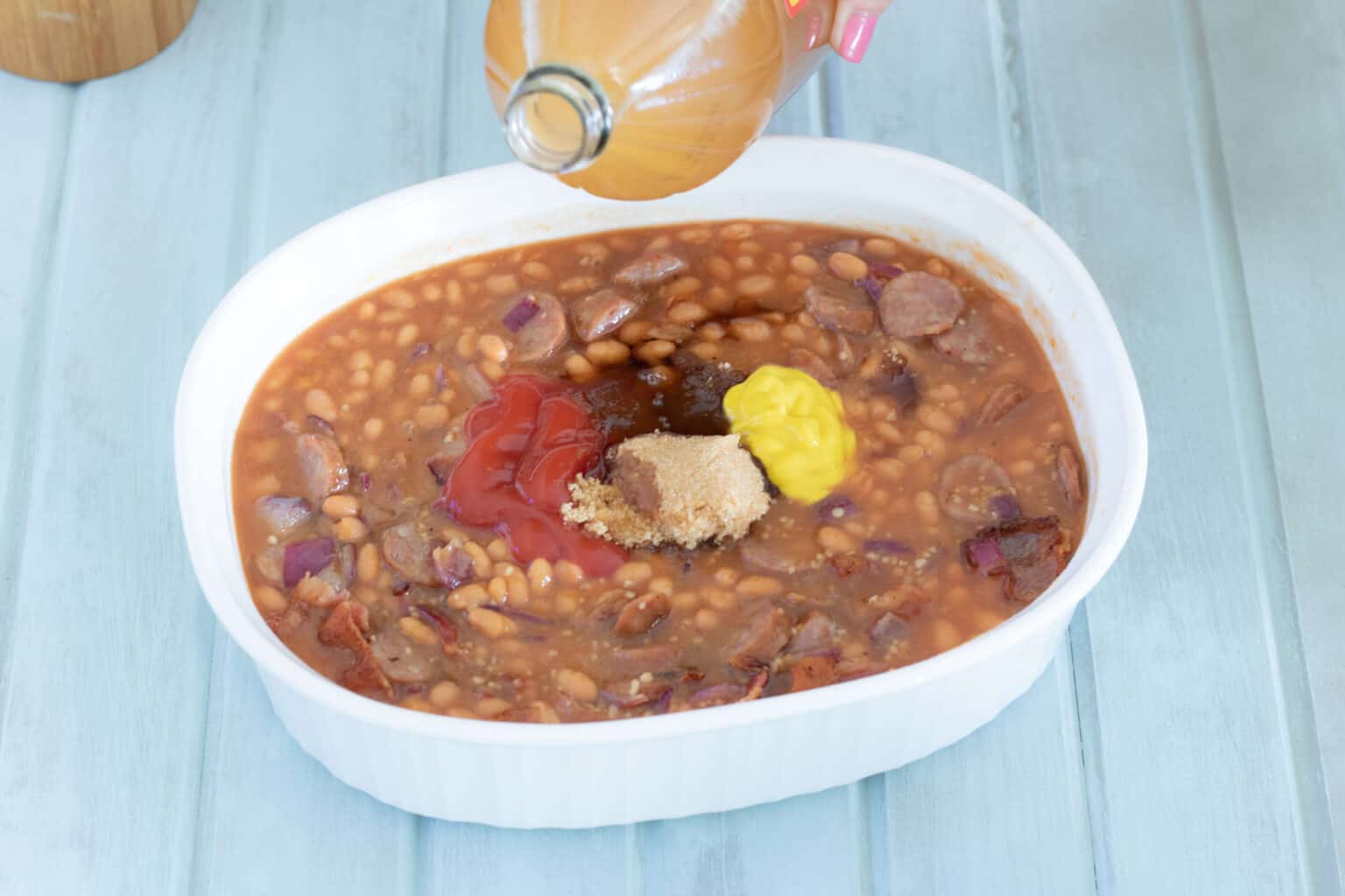 BBQ Baked Beans with Smoked Sausage The Buttered Home