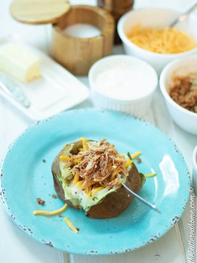 LIGHTEN THINGS UP WITH CROCK POT BAKED POTATOES The Buttered Home