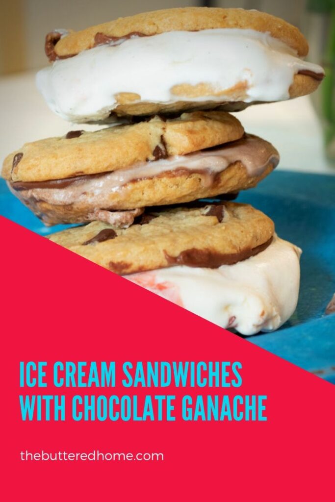 Ice Cream Sandwiches with chocolate ganache