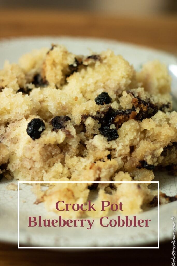 Crockpot blueberry cobbler pin