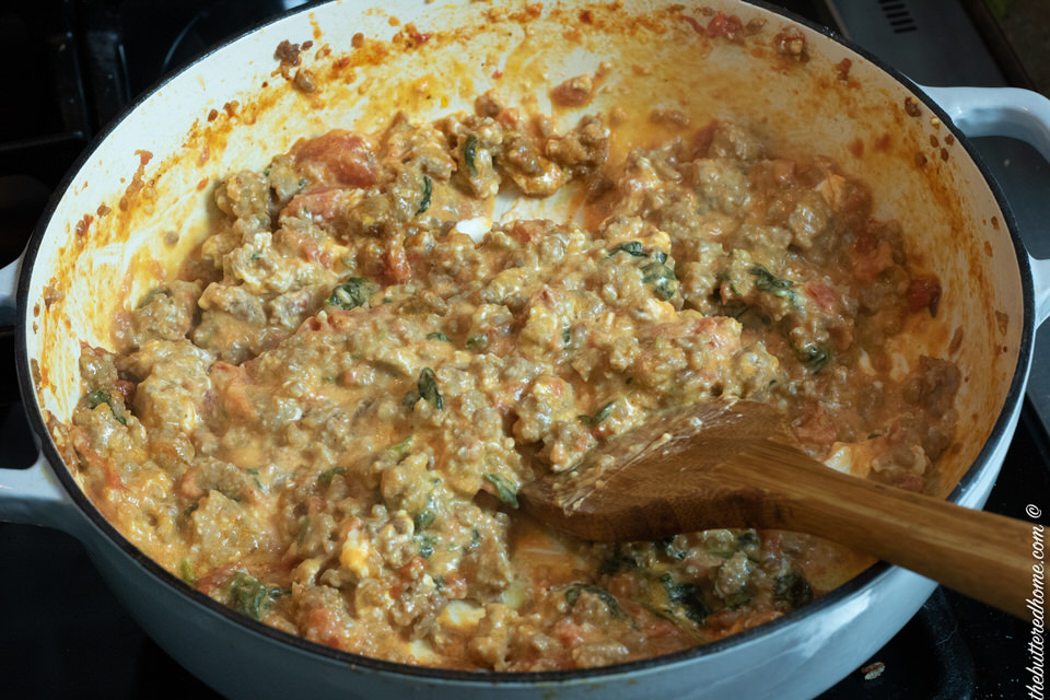 sausage and spinach filling for stuffed shells