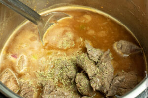 adding parsley to beef tips