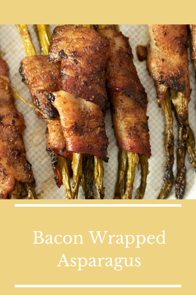 bacon wrapped asparagus pin for pinterest