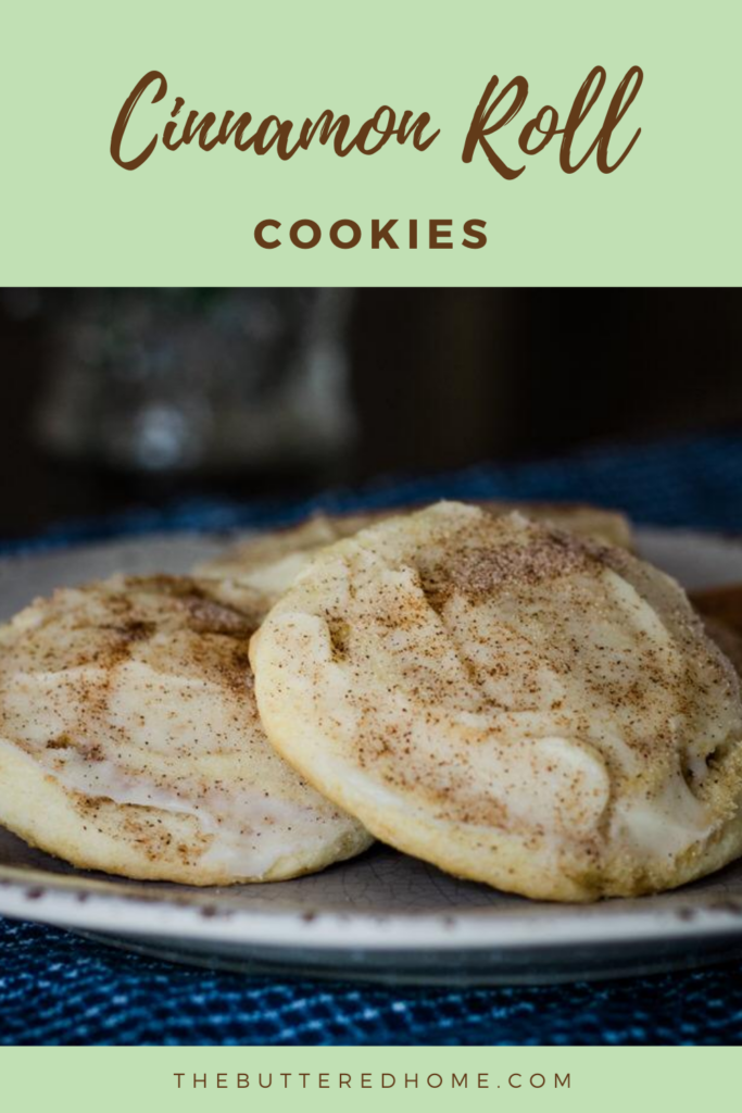 cinnamon roll cookie pin for pinterest