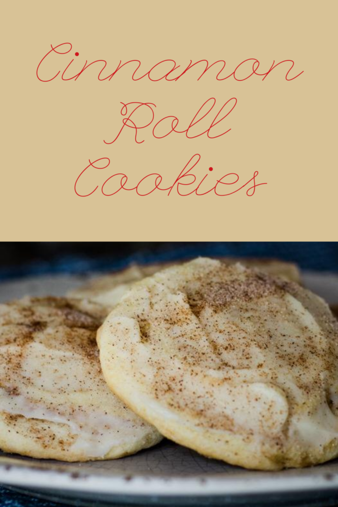cinnamon roll cookie pin for pinterest