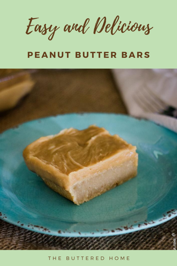 Peanut Butter Bar pin for pinterest