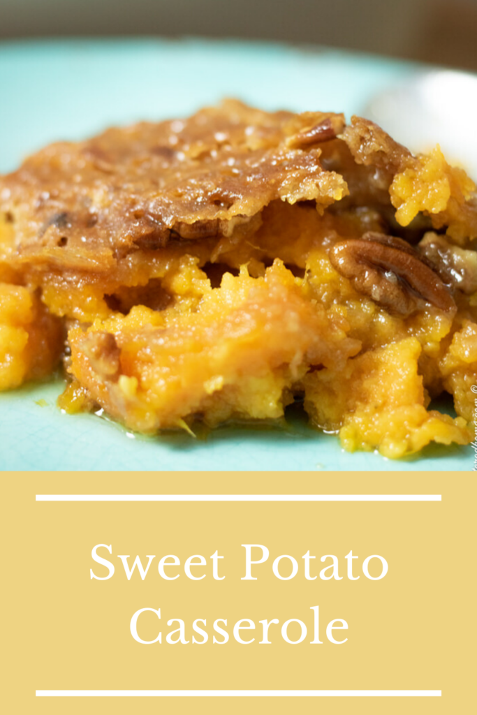 sweet potato casserole pin for pinterest