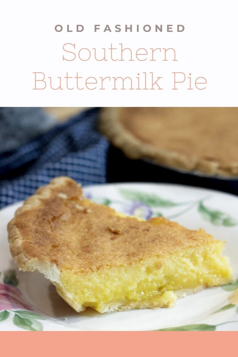 buttermilk pie pin for pinterest
