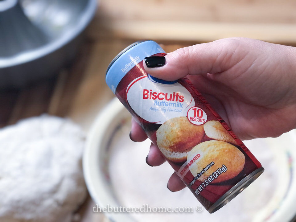 canned biscuits for easier method