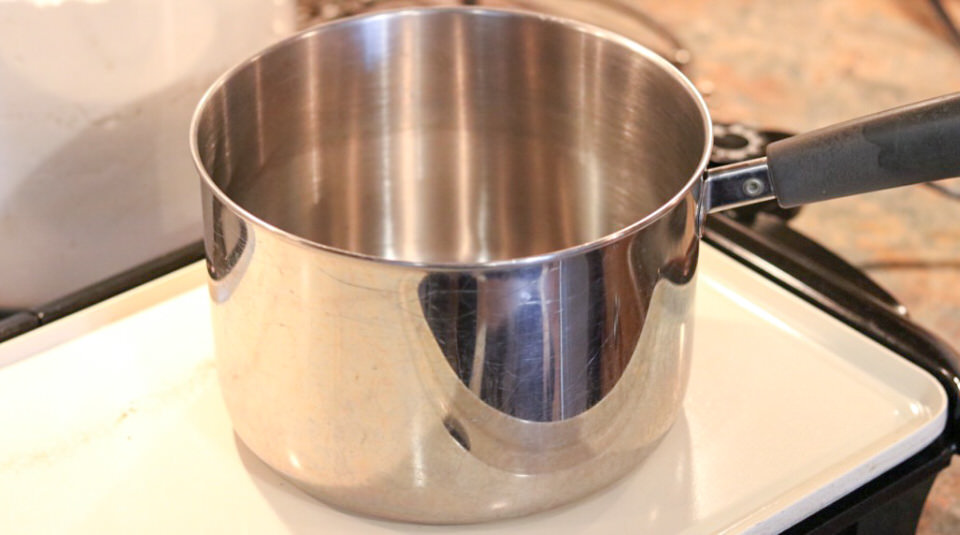 custard cooling in pan