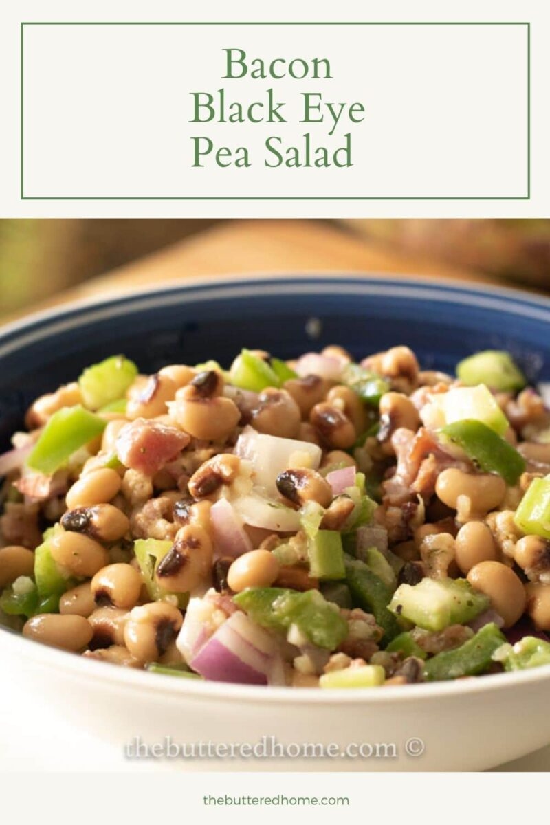 bacon and black-eyed pea salad pin