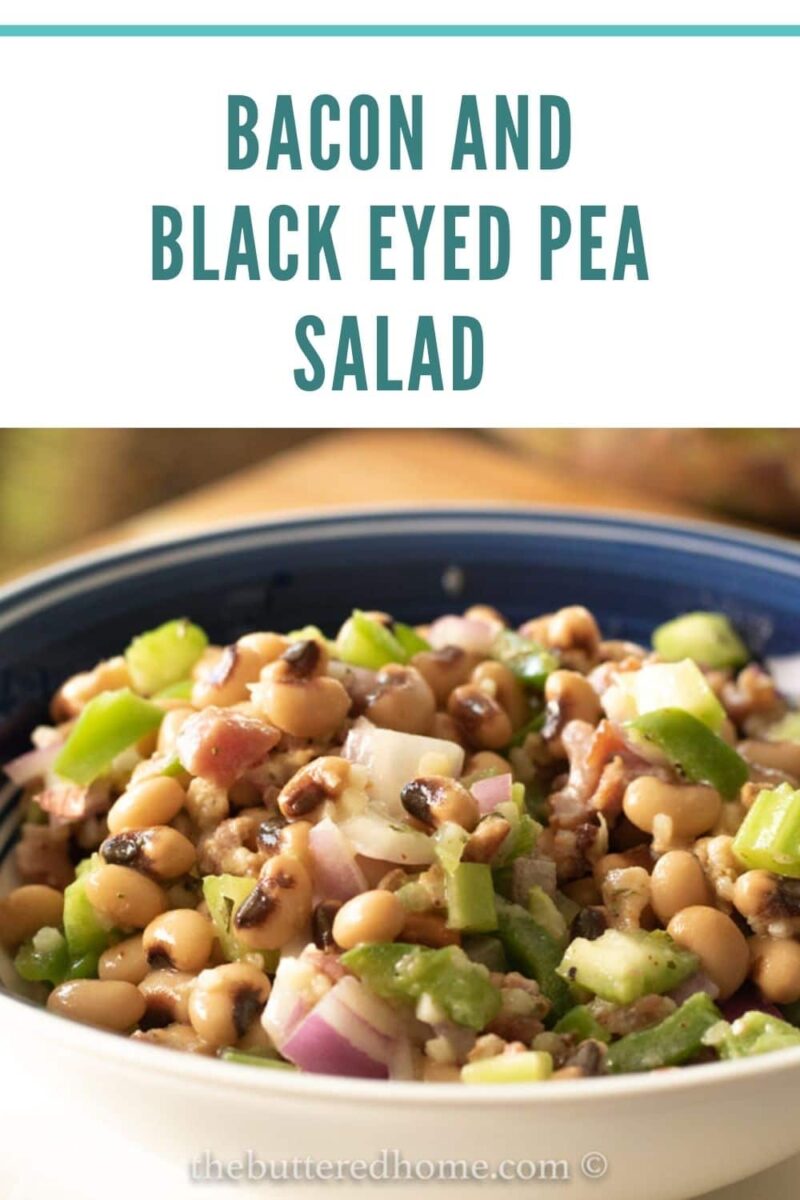 bacon and black-eyed pea salad pin