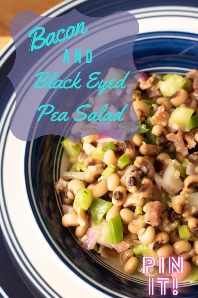 bacon and black-eyed pea salad pin