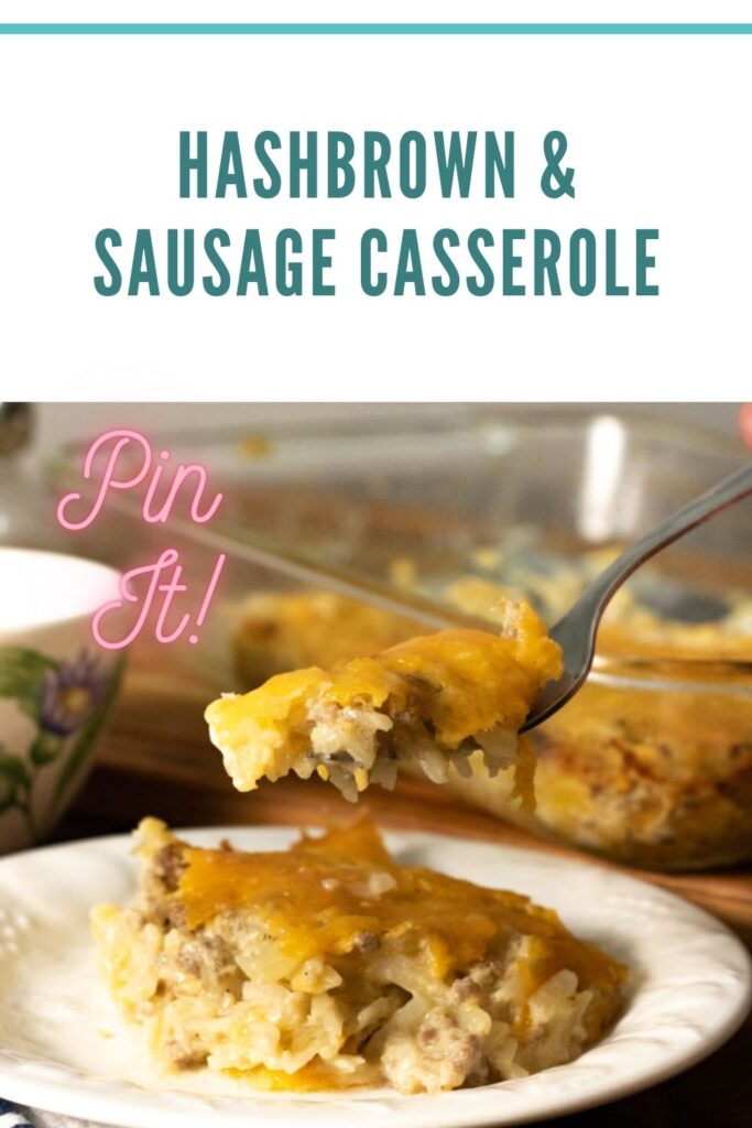 sausage hashbrown casserole pin