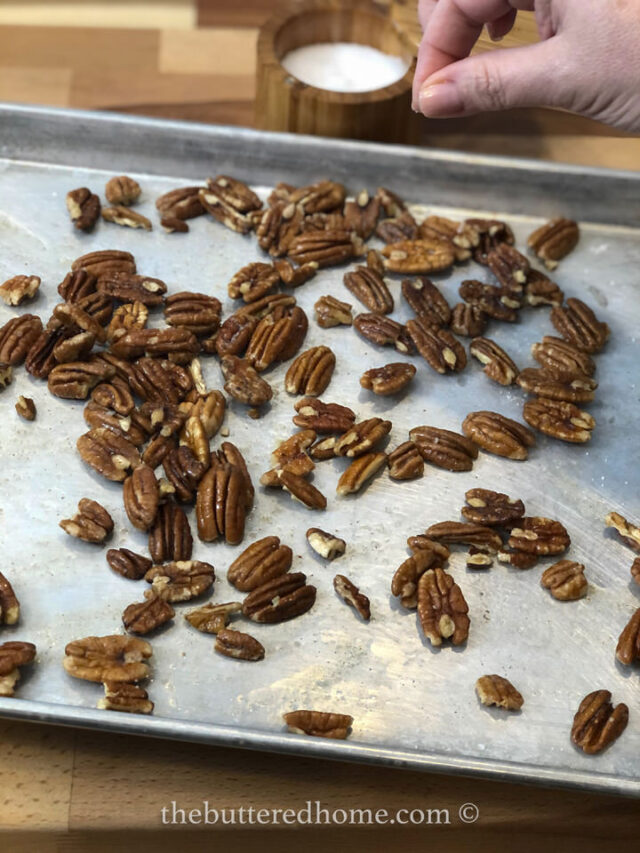 Oven Roasted Salted Pecans The Buttered Home