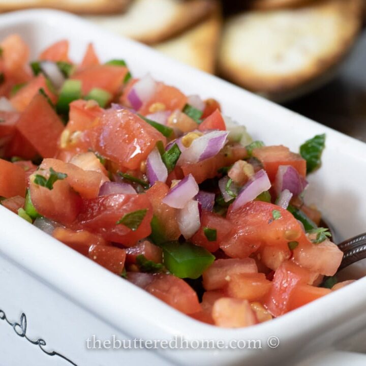 close up of pico with a spoon in it