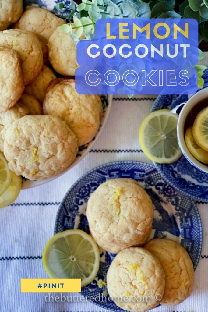 lemon coconut cookie pin for pinterest