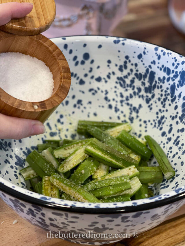 Oven Roasted Okra Fries The Buttered Home