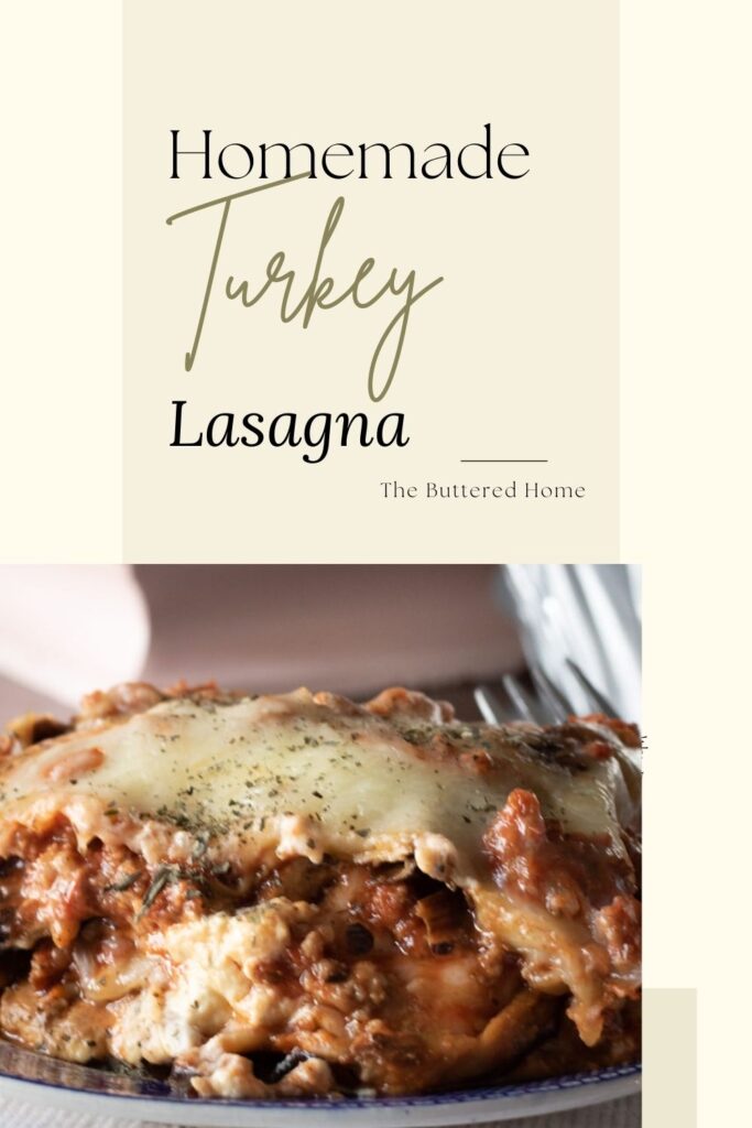 turkey lasagna pin for pinterest
