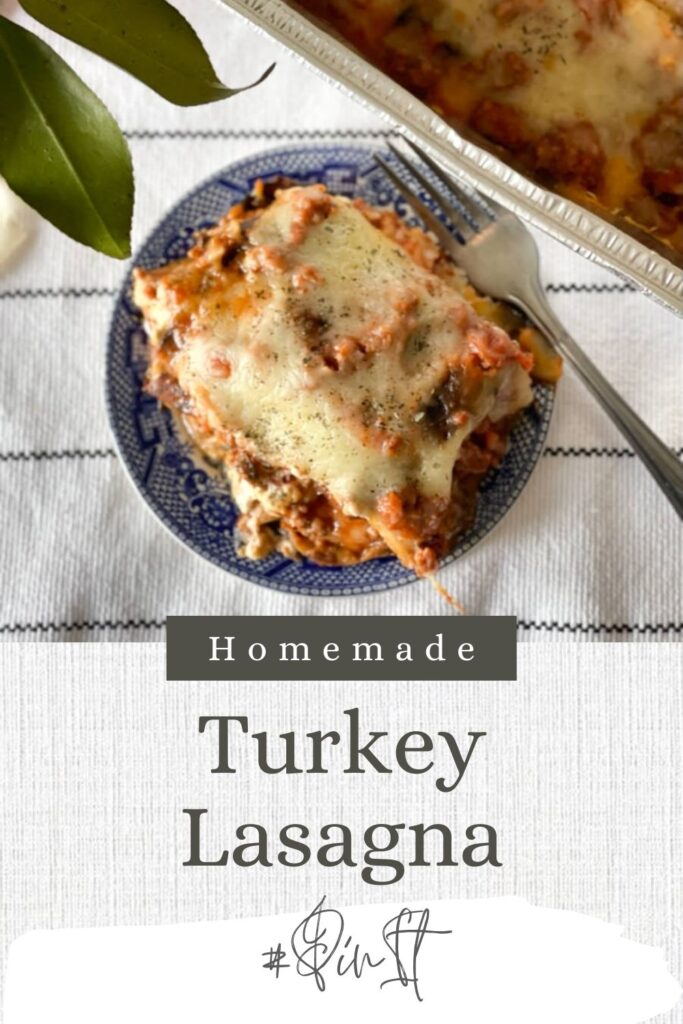 turkey lasagna pin for pinterest