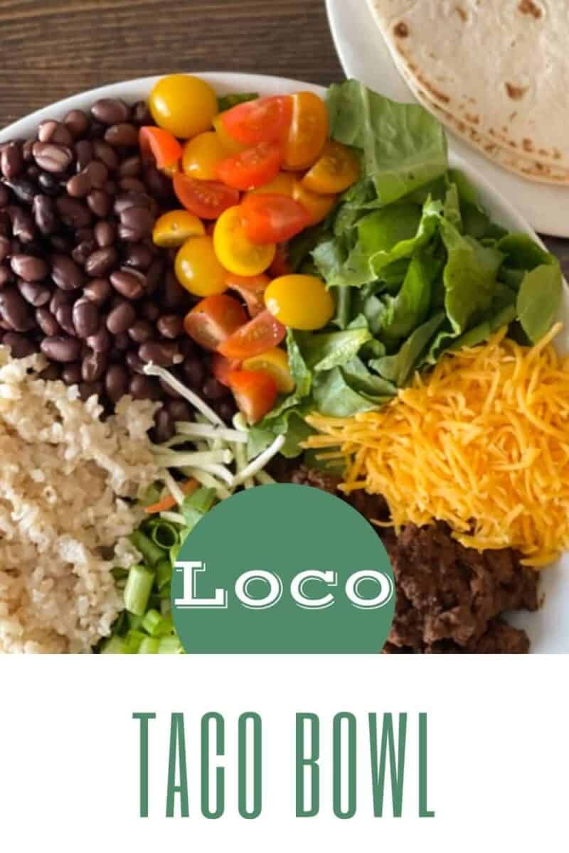 taco bowl pin for pinterest