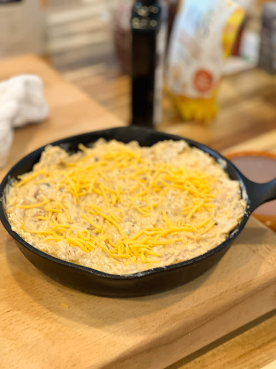 topping dip with cheese