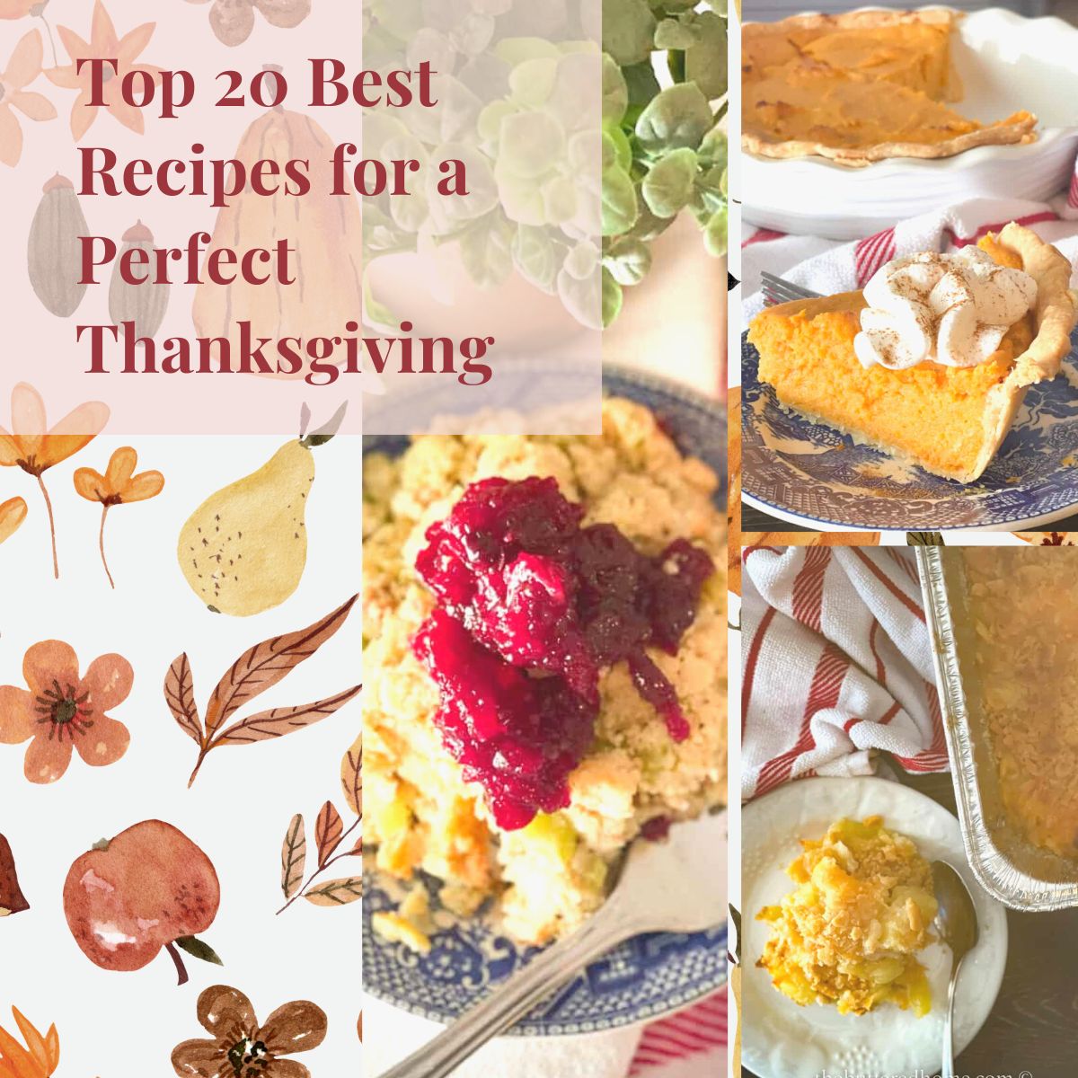 photo collage for thanksgiving recipes