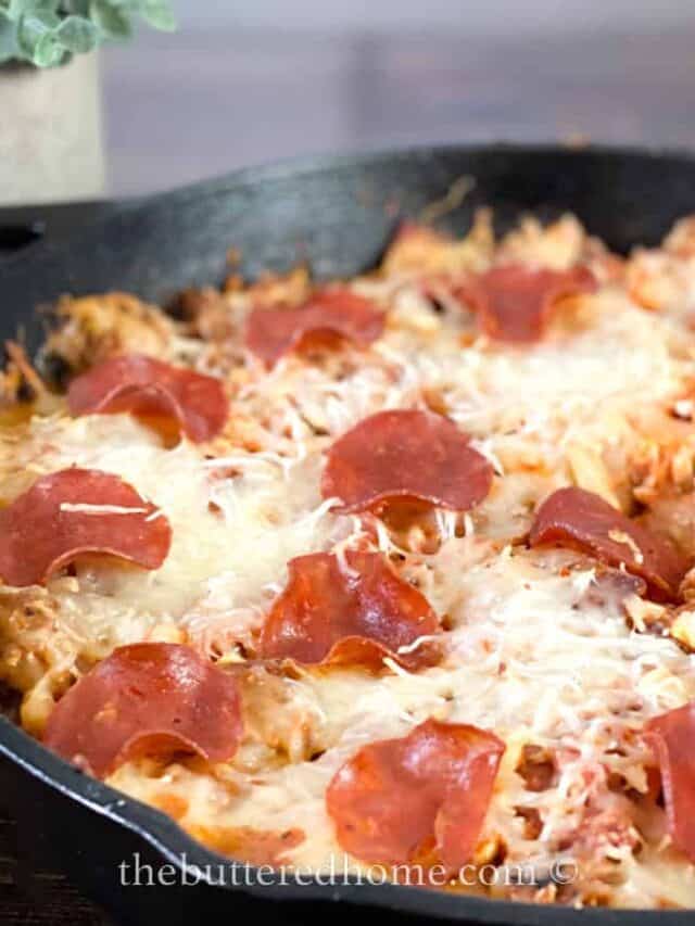 LOW CARB PEPPERONI PIZZA CASSEROLE STORY The Buttered Home