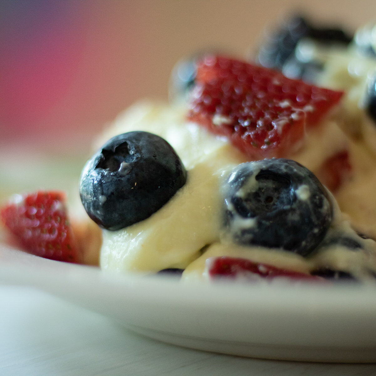 angel berry trifle on a plate feature
