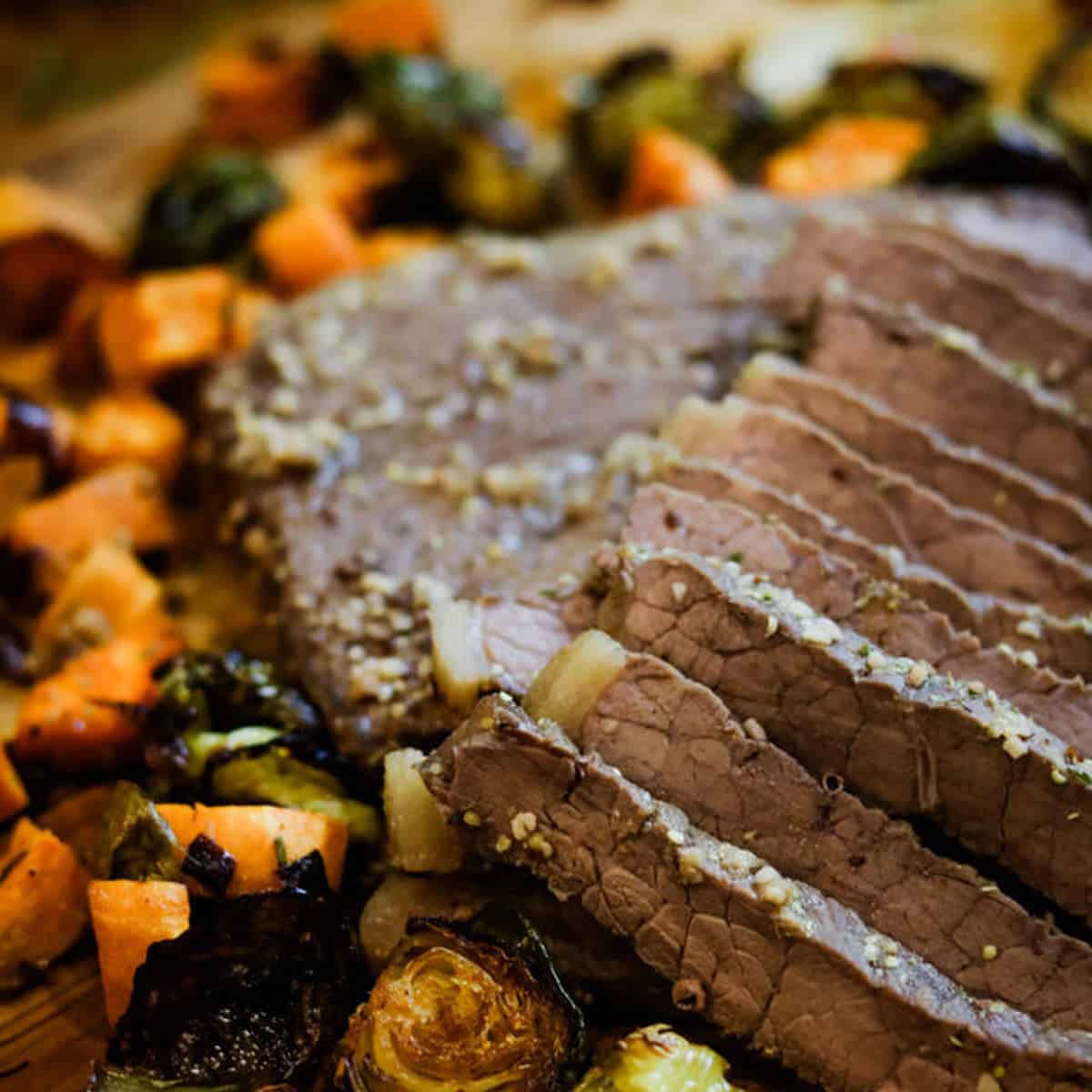 sheet pan bourbon steak feature