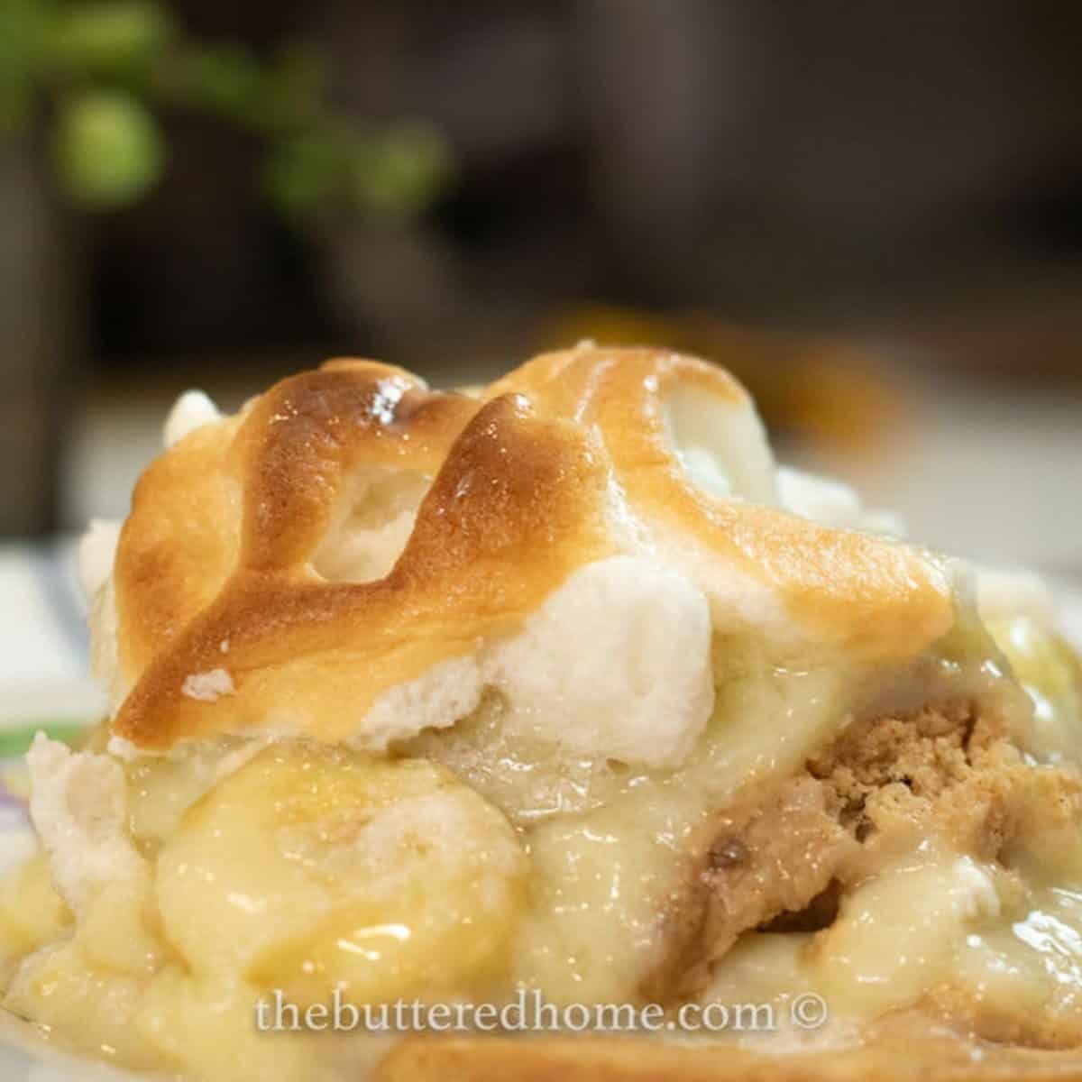 a serving of homemade banana pudding.