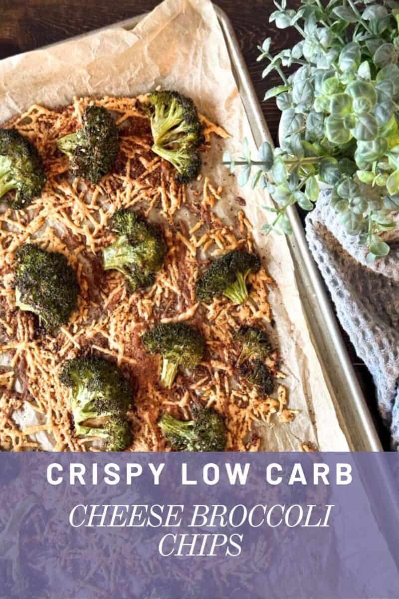 pinterest pin for broccoli chips