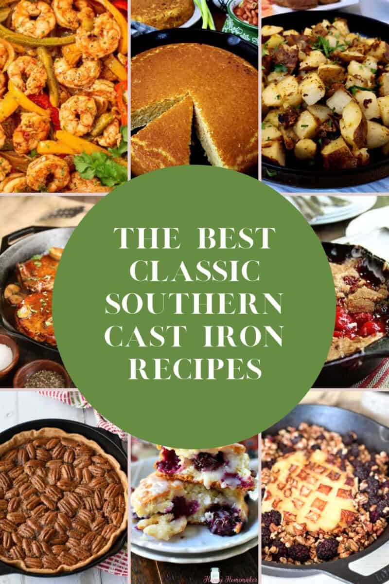 Pinterest pin for cast iron recipes